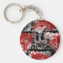 Grunge Patter 6 Keychain