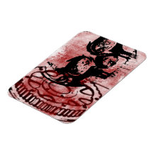 Grunge Pattern 147 Rectangle Magnet