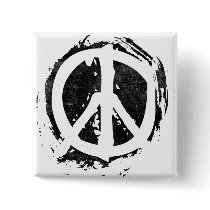Grunge Peace Symbol Pins