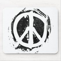 Grunge Peace Symbol Mouse Mat