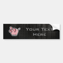 Grunge Pig Bumper Sticker
