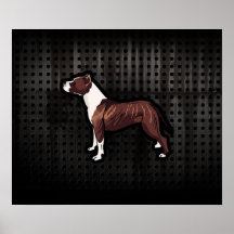 Grunge Pitbull Print