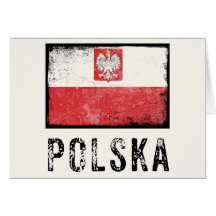 Grunge Polska Greeting Cards
