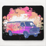 grunge retro hippie van mousepads