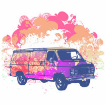 grunge retro hippie van acrylic cut outs