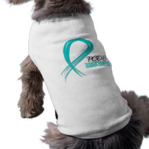 Grunge Ribbon PCOS Awareness Dog Shirt
