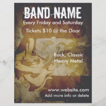 Grunge Rock Guitarist Flyer