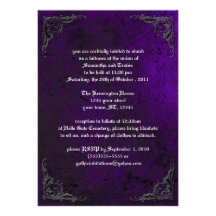 Grunge Rose Damask Gothic Invitation