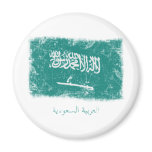 Grunge Saudi Arabia Flag magnets