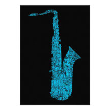 grunge saxophone invite