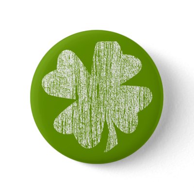 Grunge Shamrock Pinback Button by irishluck
