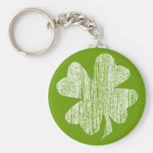Grunge Shamrock Key Chain
