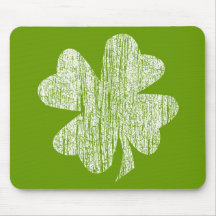 Grunge Shamrock Mouse Pads