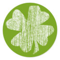 Grunge Shamrock stickers