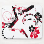 grunge star mouse mat