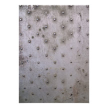 Grunge Steel Sheet with Rivets Personalised Invite