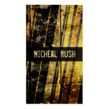 Grunge Streak- Gold Business Card Templates