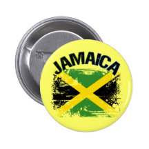 Grunge Style Jamaica Flag Design Pin