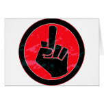 Grunge Style Middle Finger Greeting Cards