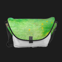 Grunge Style Mixed Media Messenger Bag messenger bags