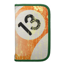 Grunge Style Number 13 Billiards Ball Organizers