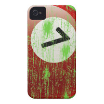 Grunge Style Number 7 Billiards Ball iPhone 4 Case-Mate Cases