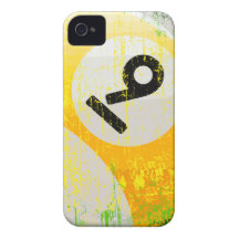 Grunge Style Number 9 Billiards Ball Case-Mate iPhone 4 Cases