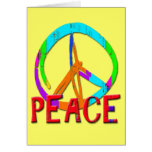 GRUNGE STYLE PEACE SIGN CARD