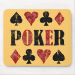 Grunge Style Poker Design Mouse Pad