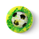 GRUNGE STYLE SOCCER BALL BUTTON