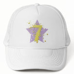 GRUNGE STYLE STAR AND NUMBER 7 hats