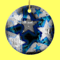 Grunge Style Stars ornaments
