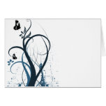 Grunge Swirl Butterfly 2 - Blue cards