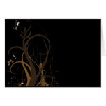 Grunge Swirls 2 Butterflies Brown cards