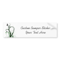 Grunge Swirls 2 Butterflies Green
