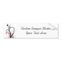 Grunge Swirls 2 Butterflies Original Black Red