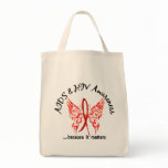Grunge Tattoo Butterfly 6.1 AIDS Tote Bags
