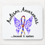 Grunge Tattoo Butterfly 6.1 Autism Mouse Pad