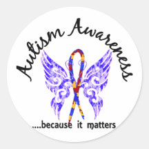 Grunge Tattoo Butterfly 6.1 Autism Sticker