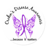 Grunge Tattoo Butterfly 6.1 Crohn's Disease stickers