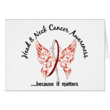 Grunge Tattoo Butterfly 6.1 Head And Neck Cancer Greeting Card