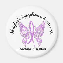 Grunge Tattoo Butterfly 6.1 Hodgkin's Lymphoma Magnet