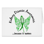 Grunge Tattoo Butterfly 6.1 Kidney Disease Greeting Cards