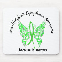 Grunge Tattoo Butterfly 6.1 Non-Hodgkin's Lymphoma Mouse Mats