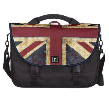 grunge union jack laptop bag