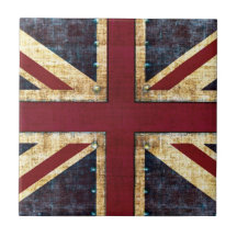 Grunge Union Jack tile