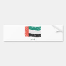 Grunge United Arab Emirates Flag Bumper Sticker