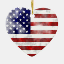 Grunge Usa Christmas Tree Ornament