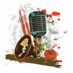 grunge vintage microphone vector photo sculptures