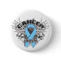 Grunge Winged Ribbon Prostate Cancer Survivor